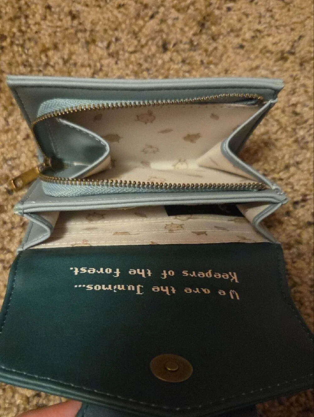 Stardew Valley Forest Green Trifold Wallet with Magnet Snap